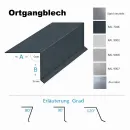 Ortgangblech gekantet von Gastro Blechdesign – individuell gefertigt aus verzinktem Stahl oder Aluminium für den seitlichen Dachabschluss